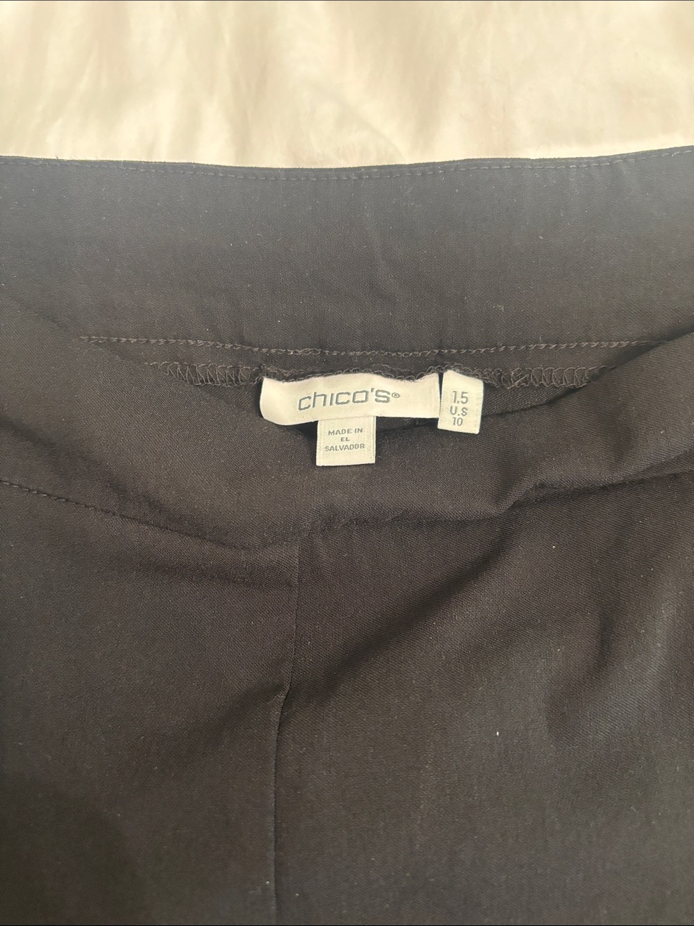 Chico's Black Straight-Leg Cropped Women's Pants